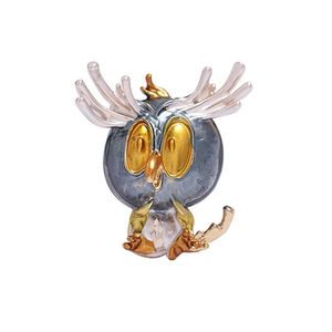 Prix de gros Hibou Oiseau Cartoon Alliage Émail Broche Diamant Broche - Product Image 6