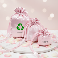 Pochette à cordon en satin écologique ZXF effet nacré 10x15cm pour bijoux, rangement domestique, sac cadeau événementiel, expédition directe usine Jiangsu
