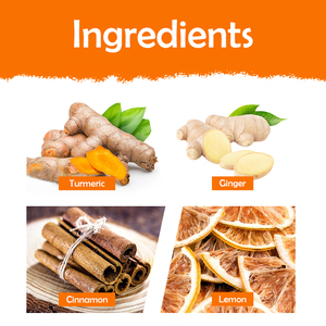 Tisana de Marca Propia para Infusión Fría o Caliente, Mezcla Herbal de Cúrcuma, <span class=keywords><strong>Jengibre</strong></span>, Limón <span class=keywords><strong>y</strong></span> <span class=keywords><strong>Canela</strong></span>, Té de Frutas - Product Image 5