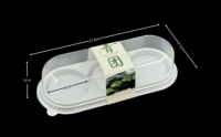Boîte d'emballage transparente en plastique pour desserts, 2/4/6 compartiments, contenants alimentaires jetables avec couvercle, boîtes à desserts en PET pour Mochi