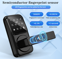 Serrure connectée intelligente Tuya WiFi pour maison, avec conversion vocale 9 langues, capteur d'empreintes digitales semi-conducteur, pour maison intelligente