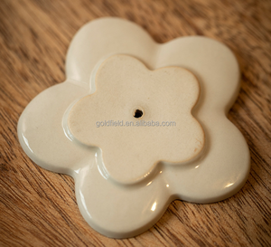 יוקרה מודרנית קרמית דובדבן פריחת קטורת מחזיק ומגש ידידותי לסביבה אנטי ריח - Product Image 4