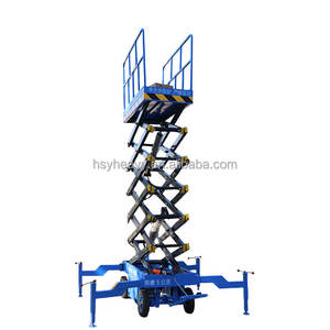 Plataforma de trabajo aéreo <span class=keywords><strong>4m</strong></span> 6m 8m 10m 12m 14m Skylift Mobile Semiautomático/manual Carro elevador de tijera hidráulica - Product Image 1