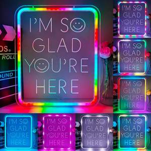 ฉันดีใจมากที่คุณมาที่นี่ป้ายนีออนสีสันสดใสสำหรับป้ายสีในห้องเรียน - Product Image 2