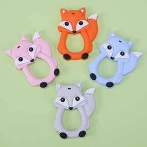 2022 venta al por mayor Bpa libre suave seguro animales dibujos animados bebé masticar sensorial silicona bebé mordedor conjunto - Product Image 6