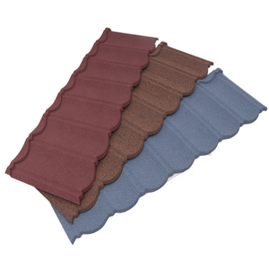 Tuiles de toit en acier revêtues de pierre de conception moderne Linyi en gros, couleur sable, résistantes à la chaleur - Product Image 4