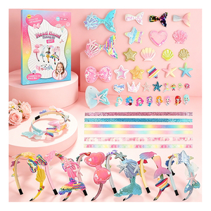 Kit de Regalo DIY para Diademas: Alas de Sirena, Corona, Cinta, Flores de Malla y Brillo para Fiestas de Cumpleaños - Paquete de Suministros para Niñas - Product Image 5