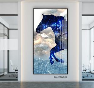 Décoration murale moderne en résine, Extra Large, 1 pièce, décor artistique, moderne, en porcelaine, <span class=keywords><strong>cheval</strong></span>, <span class=keywords><strong>peinture</strong></span> sur <span class=keywords><strong>acrylique</strong></span> - Product Image 2