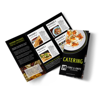 Z Élégant Plié Dépliant Brochure Service D'impression A4 200 Gsm Papier D'art Brillant avec Estampage À Chaud Livraison Rapide