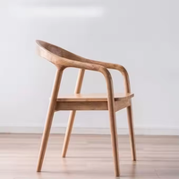 JP Bilido Chaise de salle à manger en bois massif Fauteuil de maison Nordic Simple Back Study Chaise de salle à manger pour restaurants
