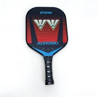 Raquette de pickleball en fibre de carbone et fibre de verre avec noyau en nid d'abeille de 14 mm, logo personnalisé OEM ODM