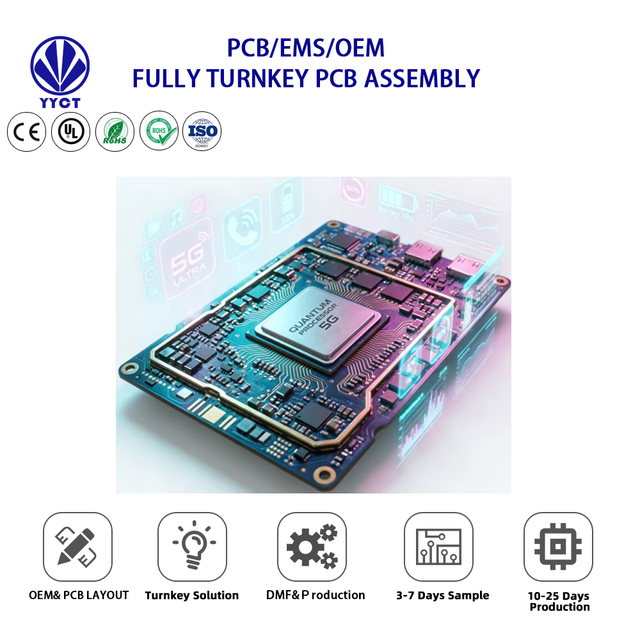 YYCT High Precision Customized Consumer Electronics PCBA Prototype Assembly for Small Batch Low/High Volume Turnkey PCB Assembly