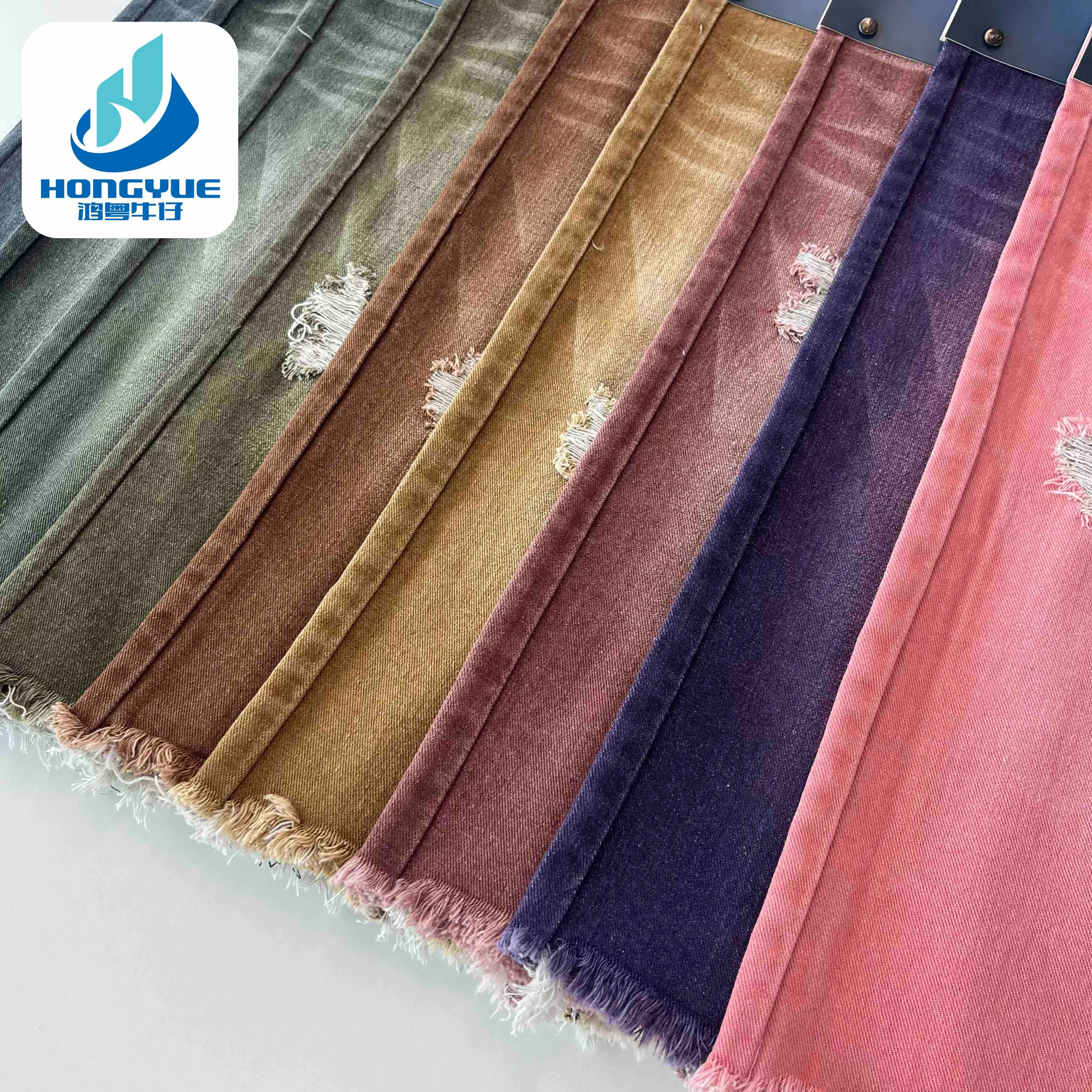 Costo de muestra gratis de tela de ropa de mezclilla cruda en tela de mezclilla de diferentes colores