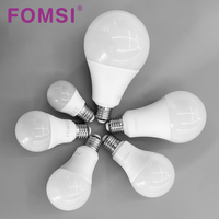 Bombillas LED FOMSI de Alta Calidad A60 7W 9W 12W 15W 18W 20W, Bombilla Globo AC 165-265V, Espectro Completo, Venta al por Mayor de Fábrica