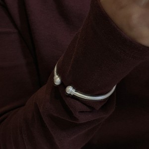 S925 Argent Version Coréenne De Base Mat Texture Rétro Simple Mode Bracelet En Gros Fine Perlé Bijoux - Product Image 5