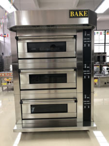 ピザオーブン、デッキオーブン、ステンレス製、食品店向け、パンやビスケットを焼くためのデッキオーブン、ガス式または電気式 - Product Image 3