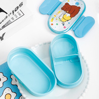 Boîte à lunch micro-ondable 500 ml en paille de blé, vaisselle, conteneur de stockage alimentaire, boîte bento portable pour enfants, école, bureau
