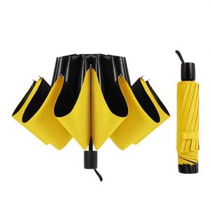 Modern Travel Foldable 27 Inch Pongee Custom Logo 12 Ribs Sun Protection Manual Control Large <b>Folding</b> Umbrella - Product Image 2