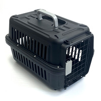 Boîte de transport pour animaux de compagnie en plastique, cage pour chat et chien, boîte de transport portable avec motif géométrique, modèle PC01-1 pour petits animaux