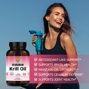 Cápsulas de Astaxantina de Fábrica, Suplemento Omega 3, EPA DHA, Apoyo a la Función Cerebral, Cápsulas de Aceite de Krill Antártico Premium - Product Image 6