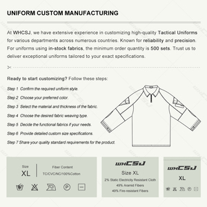 Whcsj Tùy Chỉnh Chiến Thuật Đồng Phục Ngụy Trang Phù Hợp Với Camo Đồng Phục Chiến Thuật Đào Tạo Trang Phục Thiết Lập Chiến Thuật Quần Áo Trang Phục - Product Image 2