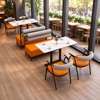 Meilleures tables et chaises de style café-restaurant de luxe léger, sièges de banquette commerciaux pour café