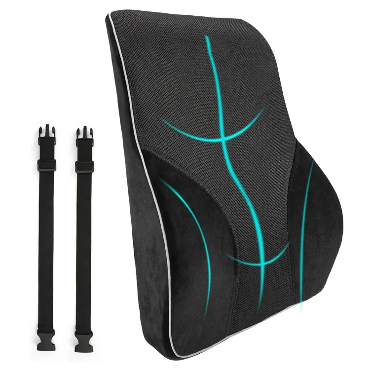 Ergonomic Orthopedic Lumbar Cushion Non-Slip Never Flat Back Couch Cushion Comfort Car Seat Back Support Cushion