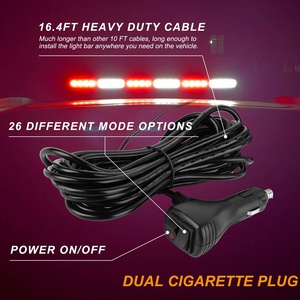 Tự Động Hệ Thống Chiếu Sáng 54W Nhấp Nháy Nhấp Nháy Nhấp Nháy Cảnh Báo Thanh Ánh Sáng Đôi Side Red Trắng Báo Động Khẩn Cấp Đèn Cho Xe Roof - Product Image 2