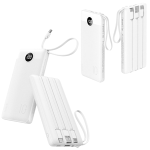 Chargeur mobile USB Type-C ultra-rapide 10000mAh 20000mAh 4 en 1 multi-câbles, batterie externe haute capacité - Product Image 1