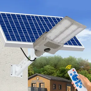 Lampu Taman aluminium Ip65 tahan air luar ruangan garansi 2 tahun 100w 200w 300w 500w 600w 800w lampu jalan Led tenaga surya terpisah