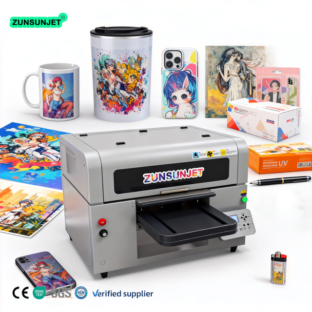 ZUNSUNJET Impresora Rollo a Rollo Digital Uv Led Impresora Uv A3 Uv Printer I3200 hd Cama Plana Uv Flatbed Printer