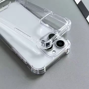 Claro cuatro esquinas suave Tpu a prueba de golpes funda de teléfono móvil para <span class=keywords><strong>Iphone</strong></span> 16 Pro Max 15 Plus 14 13 12 11 transparente Anti cubierta amarilla - Product Image 5