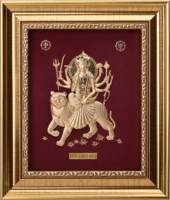 Grosir Pabrik gaya high-end ornamen Rama Sita shmana Hanuman Indian deity 24k gold daun lukisan