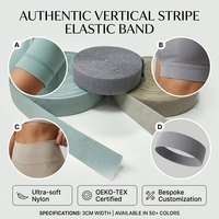 Harga Pabrik Ramah Kulit Nyaman Elastisitas Tinggi Webbing Nilon Kustom Multi Warna MOQ Rendah Ikat Pinggang Elastis untuk Hiasan Pakaian