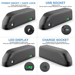 <span class=keywords><strong>48V20AH</strong></span> 52V15Ah リチウムダウンチューブバッテリーパック 1000W電動自転車モーター用 高性能電動自転車バッテリー - Product Image 3