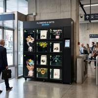 Máquina Expendedora Inteligente de Flores Frescas con Refrigeración Automática 24H, 10 Puertas de Acero, Pantalla Táctil y SDK
