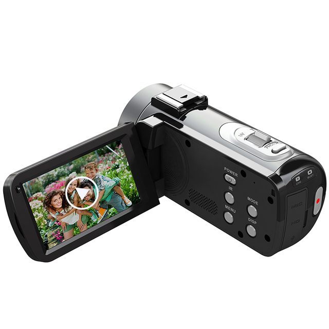 EIS camcorder-10X Optical zoom+4X Digital Zoom-support wifi 3.0'' IPS inch Screen   Portable Compact for Kids Children