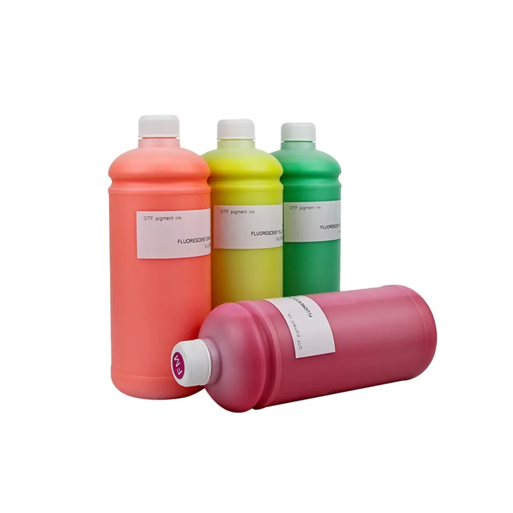 1000ml fluor zierende Farbe DTF-Tinte Digitale Pigment tinte Farb tinte 1000ml Für Digitaldrucker für den Film druck xp600/L1800/i1600