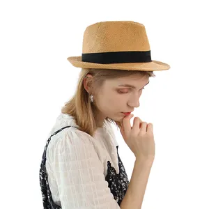 V nhà máy bán New đổi mới Chất lượng cao homburg giấy rơm Panama Hat