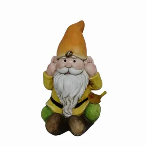 Outdoor Decoration Garden Resin Gnome Funny Gnome Statue