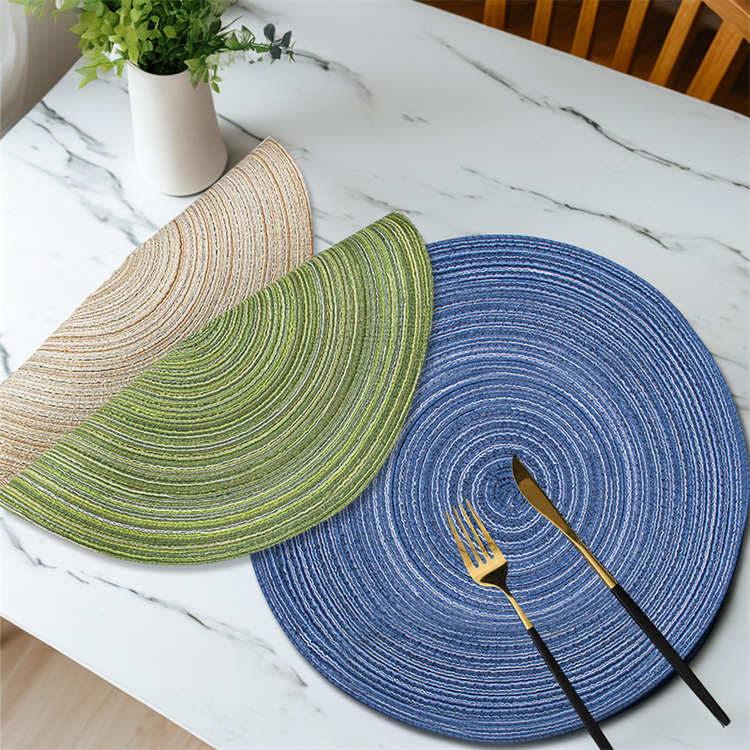 15 Inch Round Braided Placemats Non