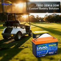 Batterie lithium-ion à décharge profonde 36V 100AH Grade A haute performance LiFePO4 pour voiturette de golf avec BMS intelligent RS485, connecteur Anderson, CE, RoHS, IP67, OEM, ODM