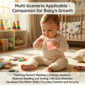 Baby <strong>Teething</strong> Toy Calculator Shaped Silicone Teether Food Grade Liquid Silicone Gum Massage Chew Toy for Toddler - Product Image 5