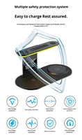 Nouvel arrivage Chargeur sans fil pliable multifonction 15W 3 en 1 Station de charge portable rapide pour téléphone portable/écouteurs/montre
