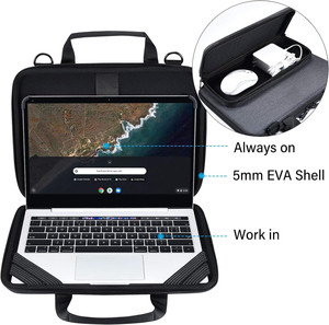 Always-on Work in <strong>Case</strong> Hard EVA Laptop <strong>Case</strong> with Handle Shoulder Strap 14 15 15.6 Inch <strong>Chromebook</strong> EVA <strong>Case</strong> with Front Pocket - Product Image 3