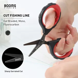 Wear-resistant Sharp Serrated Cut Stainless Steel Braided Mono Fluorocarbon Line Cutter S05 Fishing Scissors Fishing Tool