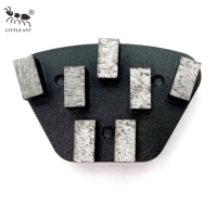 Plaques de ponçage diamantées LITTLE ANT Trapezoid Soft Bond à 7 segments pour sols en pierre dure et en béton