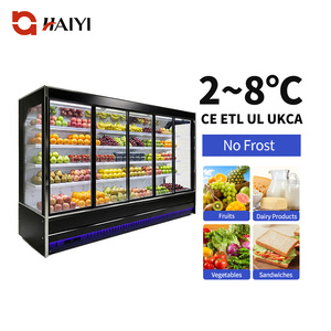 Vitrine réfrigérée commerciale à porte coulissante, armoire réfrigérée ouverte, vitrine réfrigérée ouverte pour supermarché - Product Image 1