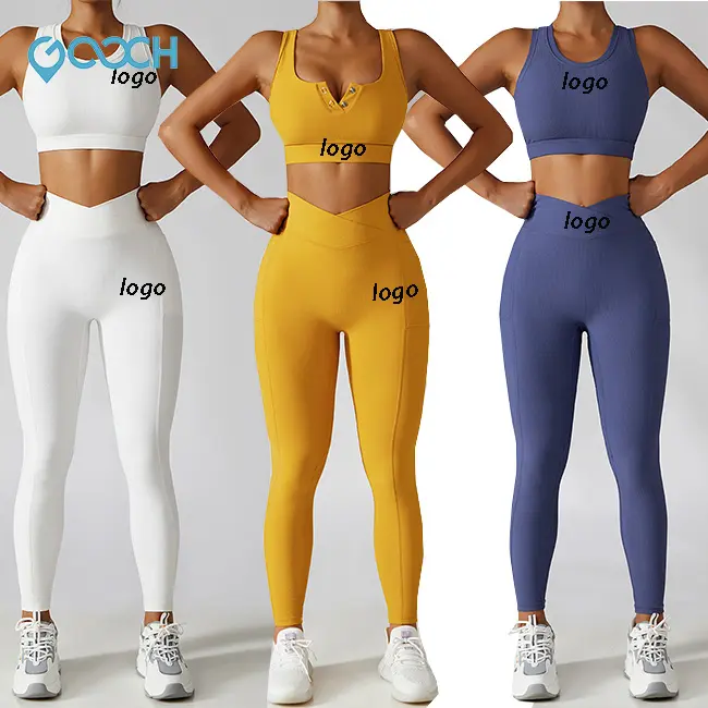Women Printed Yoga Leggings Running Workout Clothing Yoga Suit Top Sports Wear Gym Fitness Set