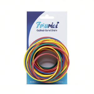 Paquete de 6 anillos grandes de goma para manualidades y uso en la oficina, bandas elásticas coloridas - Product Image 2